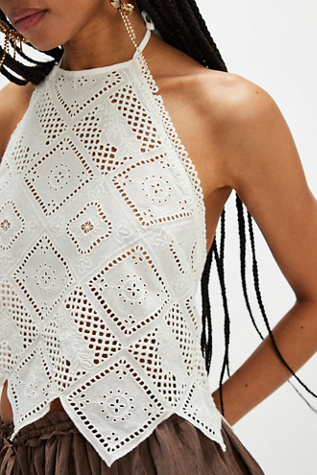 Hankie Halter Top by Free People in White, Size: S