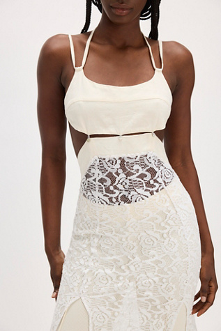 Kettel Linen Lace Strap Dress