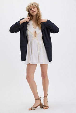 Kettel Lace Cotton Dress at Free People in White, Size: Small
