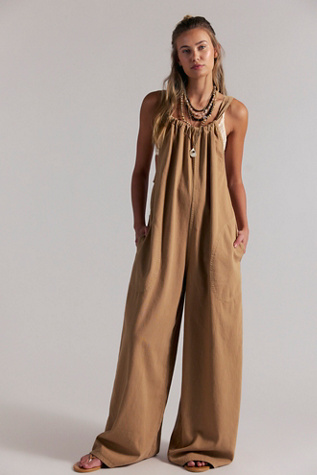 We The Free Freebird Jumpsuit at Free People in Cashew, Size: Medium