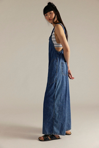 We The Free Freebird Jumpsuit at Free People in Dark Wash, Size: M