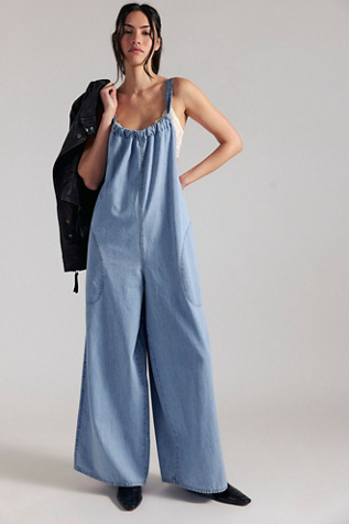 We The Free Freebird Jumpsuit at Free People in Light Wash, Size: XS