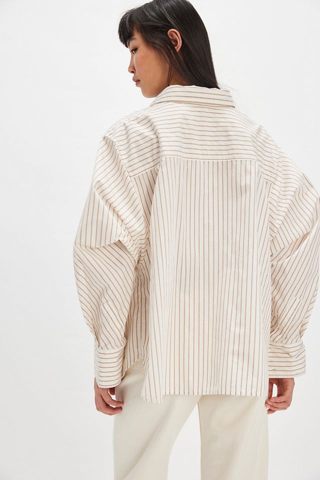 Sabine Striped Articulated Shirt | Free People