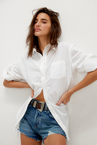 Женский топ Free People Sabine Articulated Button Down Top, цвет: Parchment — фото 5