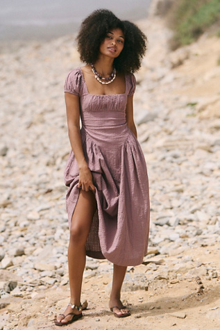 Ciara Pucker Vérifier Midi par free-est en Plum Dust, pour femme chez Free People