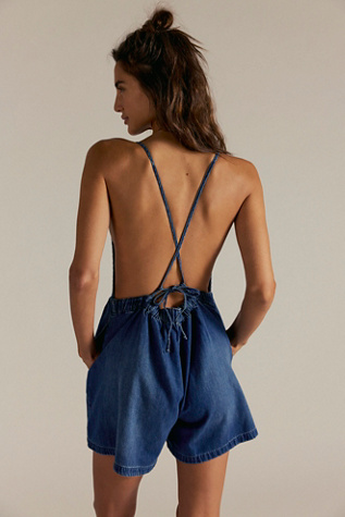 We The Free Memphis Short Suit at Free People in Blue, Size: XL