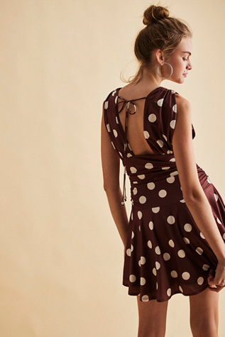 Annabelle Mini Dress At Free People In Chocolate Combo, Size: XS