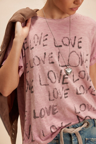 Magnolia Pearl Love Love Love Tee At Free People In Purple