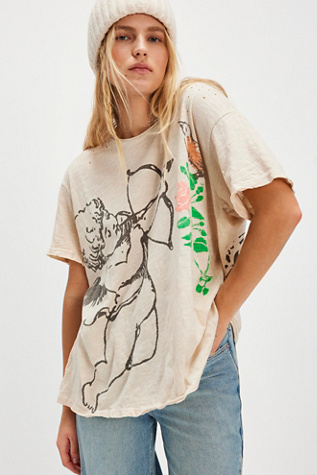 Magnolia Pearl Love One Another Tee At Free People In Ivory