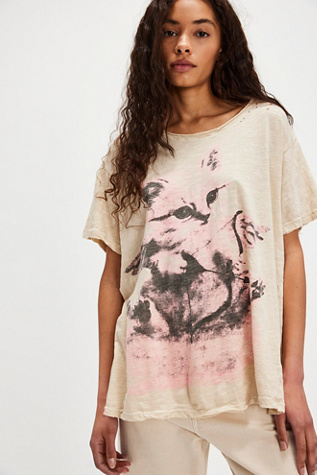 Magnolia Pearl Cupid Kitten Tee At Free People In Ivory