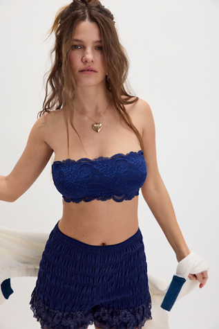 Last Dance Lace Bandeau by Intimately at Free People in Blue, Size: M