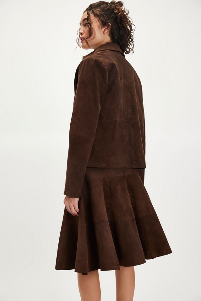 Suede Skirt Set #1