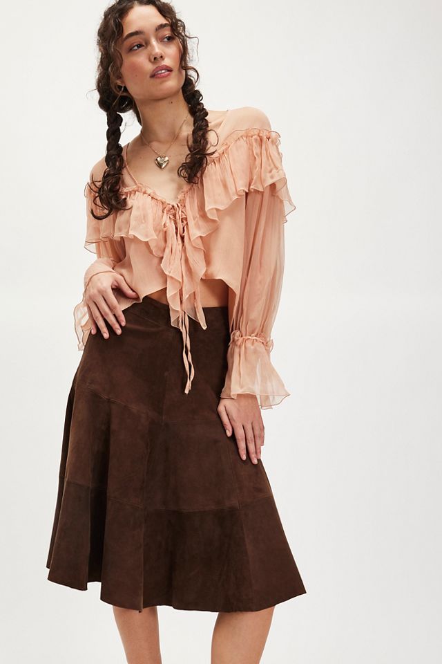 Suede Skirt Set #3