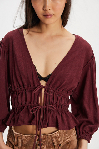 Chemisier Let's Go par Free People en Écorce Rouge, pour femme