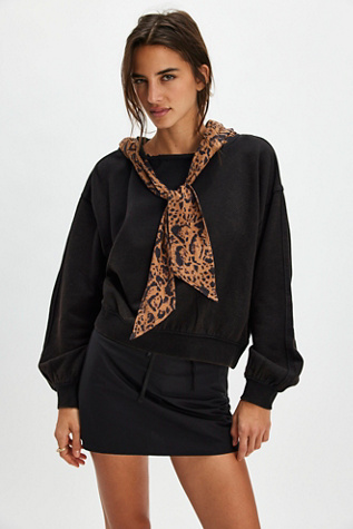 Headscarf Hoodie by Free People in Black, Size: M
