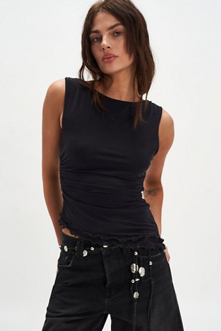 Ash Knit Top by Free People in Black, Size: M