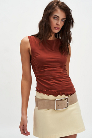 Ash Knit Top at Free People in Brandy Brown, Size: Medium