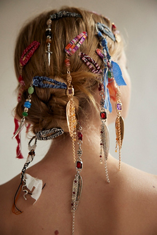 Pinces à cheveux Suzie, Lot de 2 par Free People en Éclat Vif, pour femme