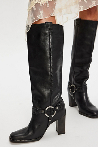 Heidi Harness Tall Boots by Free People in Black, Size: US 8