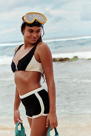 ONEONE Genesis Boyshort Surf Bottoms at Free People in Black, Size: XS