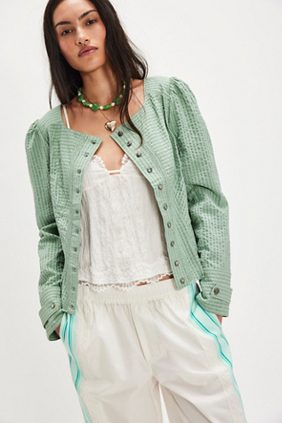 Darcy Jacket at Free People in Maine Green, Size: Large