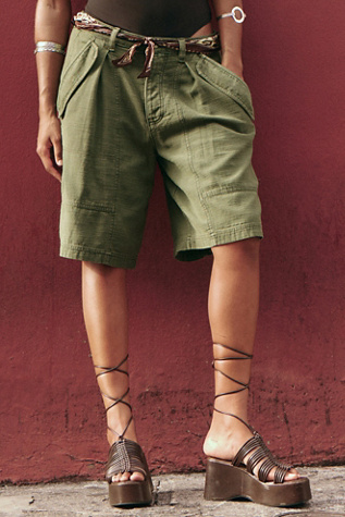 Sunset Season Platforms at Free People in Chocolate, Size: US 9