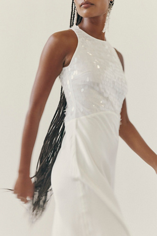 By Land + Sea Luminous Tank Dress at Free People in White, Size: S
