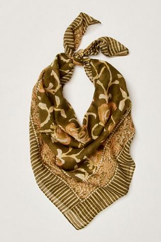 Lou Stripe Bandana par Free People en New Green, pour femme
