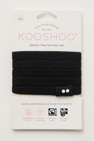 Женские аксессуары для волос Kooshoo Flat Hairties, 5 Pack, цвет: Чёрный — фото 2