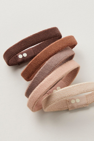 Kooshoo Flat Hairties, 5 Pack at Free People in Earth Tints