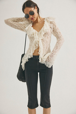 We The Free Dusk To Dawn Capri Jeans at Free People in Black, Size: 29