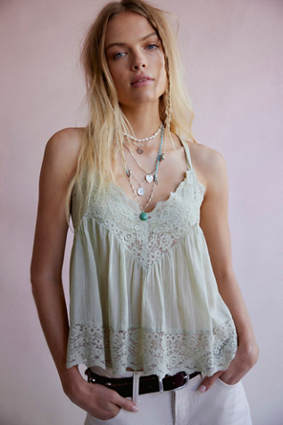 Fiona Cami by Intimately at Free People in Green, Size: S