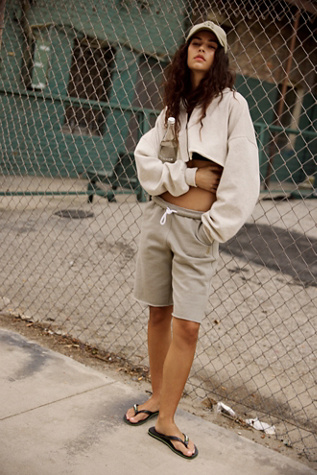 For The Win Long Short by FP Movement at Free People, Oatmeal Heather, XS