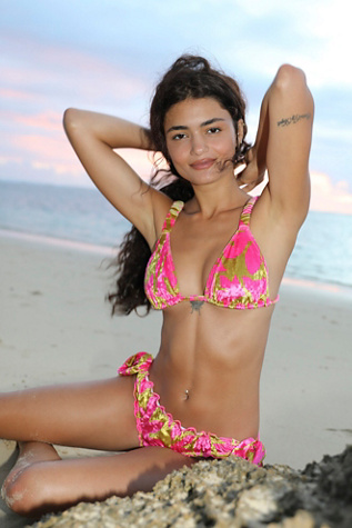 free-est The Melinda Velvet Bikini Top at Free People in Pink, Size: M