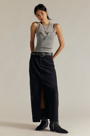 We The Free Nothing Better Denim Maxi Skirt