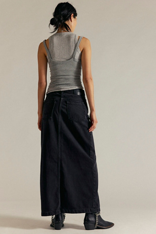 We The Free Nothing Better Denim Maxi Skirt