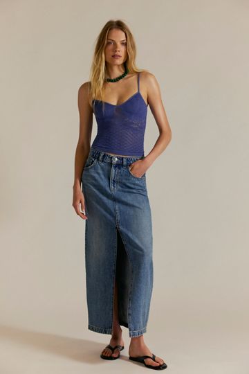 We The Free Nothing Better Denim Maxi Skirt