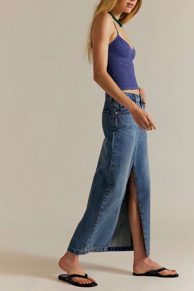 We The Free Nothing Better Denim Maxi Skirt