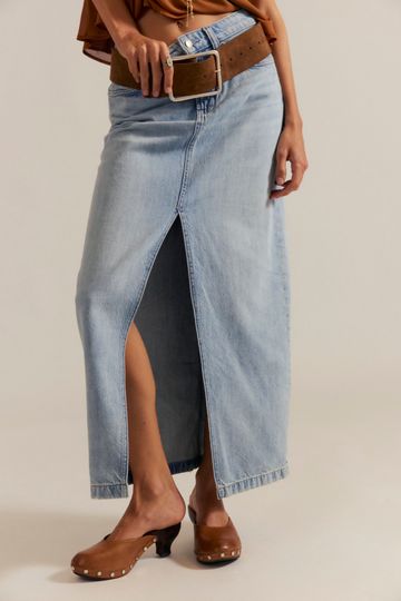 We The Free Nothing Better Denim Maxi Skirt