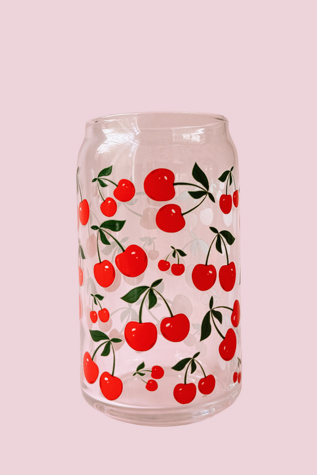 Golden Hour Designs Cherry Pie Glass Cup at Free People in Red