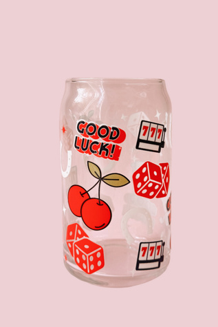 Golden Hour Designs Good Luck! Glass Cup at Free People in Red