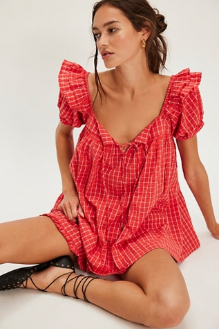 Maggy Mae Yarn Dye Set at Free People in Red, Size: S