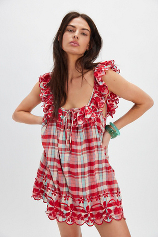 Brooks Mini Dress par Free People en Red Combo, pour femme