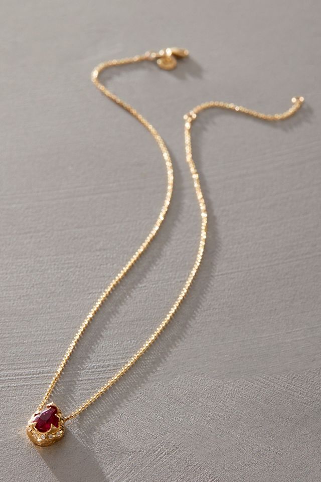 Logan Hollowell Baby Queen Water Drop Ruby Necklace #1