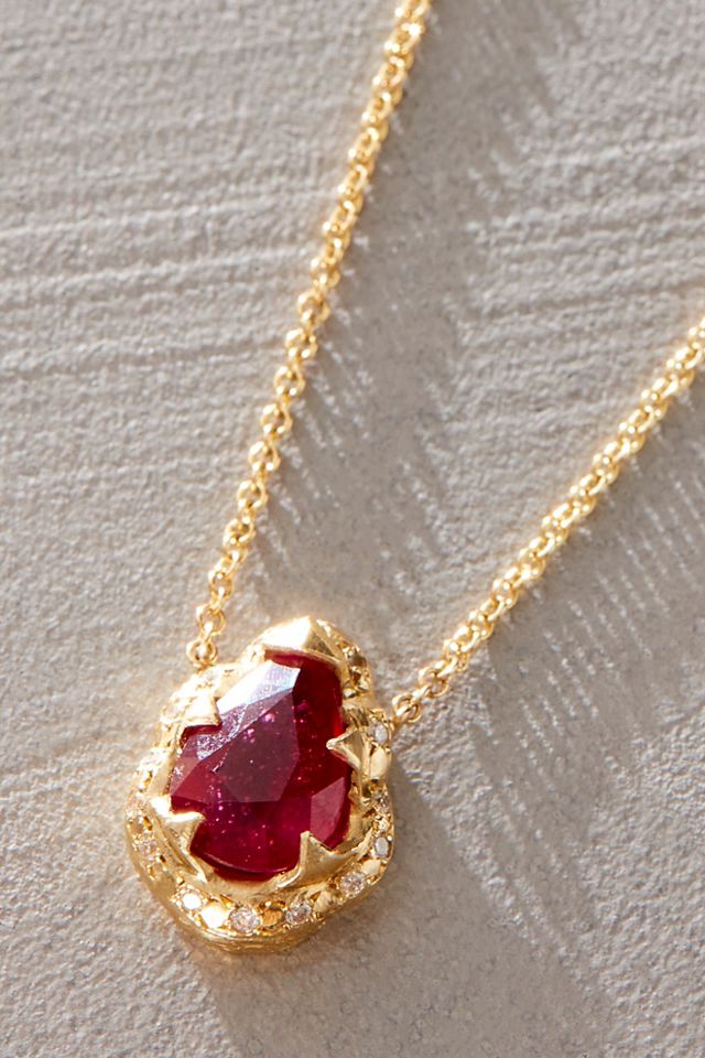 Logan Hollowell Baby Queen Water Drop Ruby Necklace #2