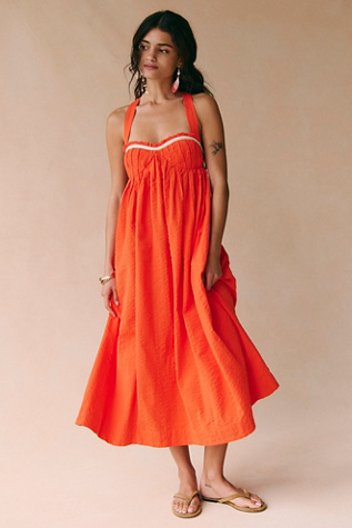 Poppy Midi par free-est en Tomate Cerise, pour femme taille: L chez Free People