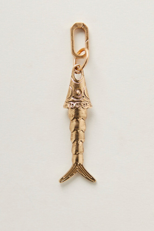 Fish Bag Charm At Free People In Gold