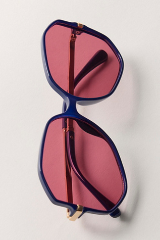 Jerry Oversized Sunglasses at Free People in Navy & Pink