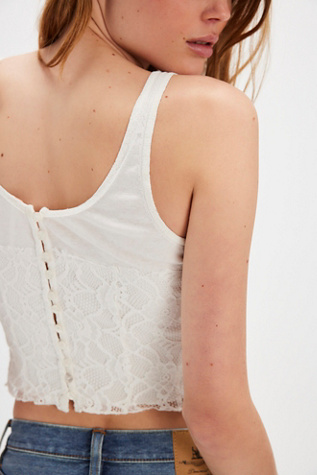 Cosette Corset Tank at Free People in White, Size: XS