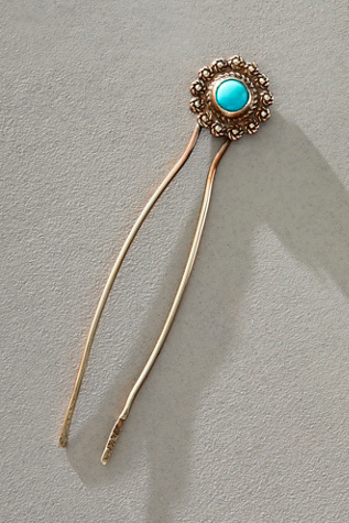 Broken Arrow In Bloom Hair Pin par Broken Arrow Jewelry en Turquoise, pour femme chez Free People